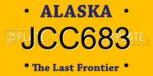 JCC683 Alaska License Plate