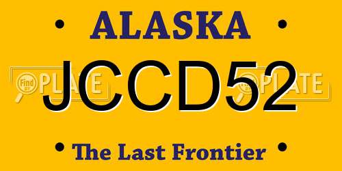 JCCD52 Alaska License Plate
