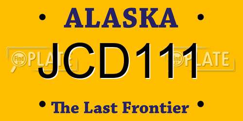 JCD111 Alaska License Plate