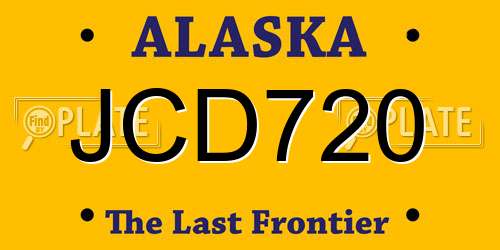 JCD720 Alaska License Plate