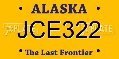 JCE322 Alaska License Plate