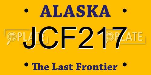 JCF217 Alaska License Plate