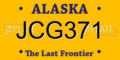 JCG371 Alaska License Plate