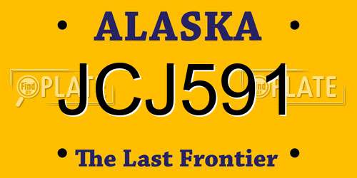 JCJ591 Alaska License Plate