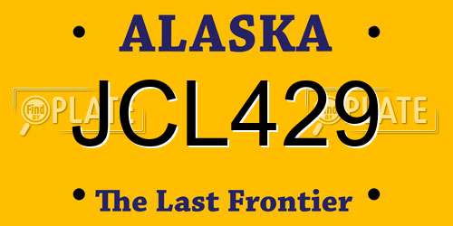 JCL429 Alaska License Plate