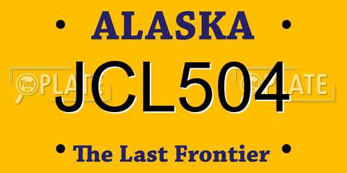 JCL504 Alaska License Plate