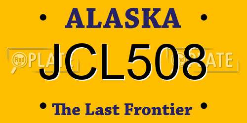 JCL508 Alaska License Plate