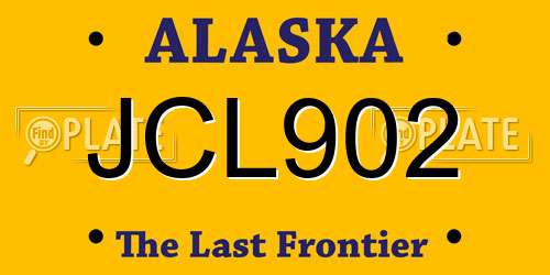JCL902 Alaska License Plate