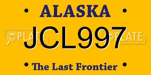 JCL997 Alaska License Plate