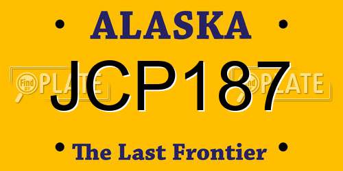 JCP187 Alaska License Plate