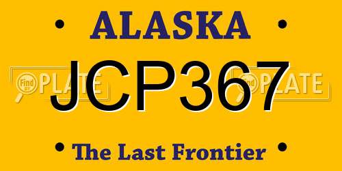 JCP367 Alaska License Plate