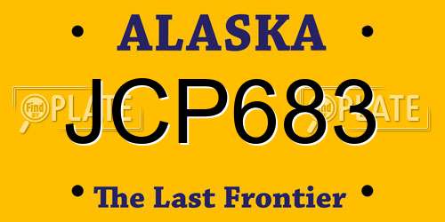 JCP683 Alaska License Plate
