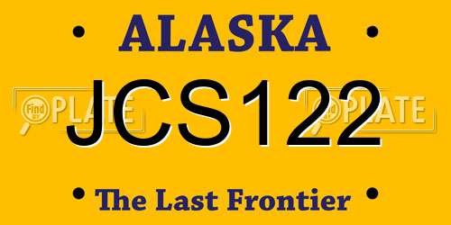 JCS122 Alaska License Plate