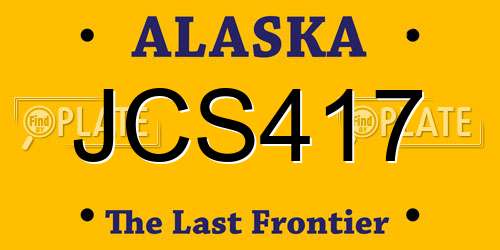 JCS417 Alaska License Plate