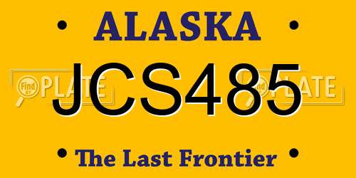 JCS485 Alaska License Plate