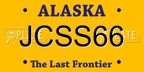 JCSS66 Alaska License Plate