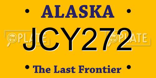 JCY272 Alaska License Plate