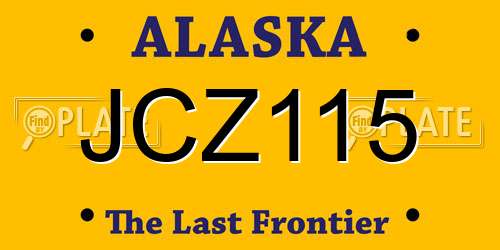JCZ115 Alaska License Plate
