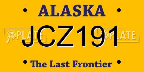 JCZ191 Alaska License Plate