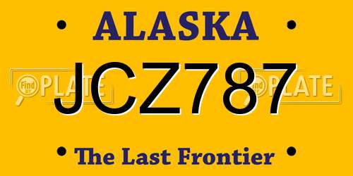 JCZ787 Alaska License Plate