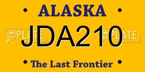 JDA210 Alaska License Plate