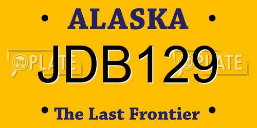 JDB129 Alaska License Plate