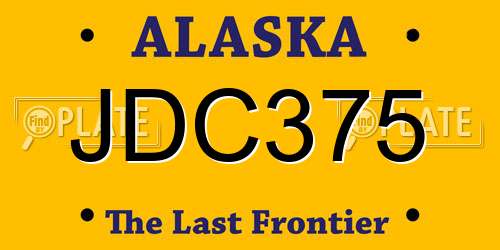 JDC375 Alaska License Plate
