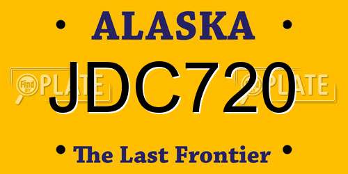 JDC720 Alaska License Plate