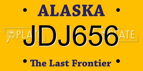 JDJ656 Alaska License Plate