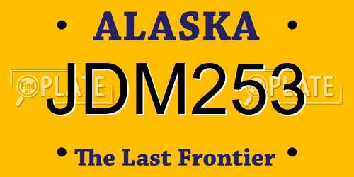 JDM253 Alaska License Plate