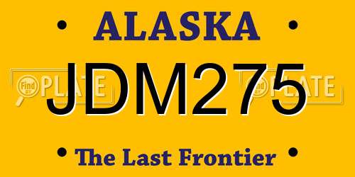 JDM275 Alaska License Plate