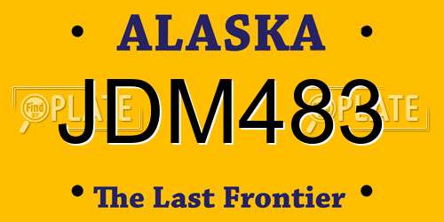 JDM483 Alaska License Plate