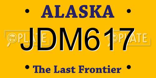 JDM617 Alaska License Plate