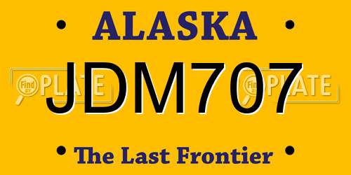 JDM707 Alaska License Plate