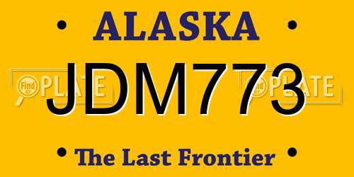 JDM773 Alaska License Plate