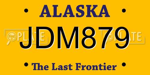 JDM879 Alaska License Plate