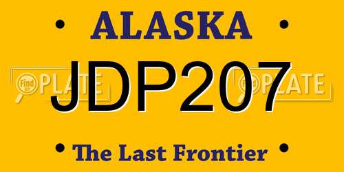 JDP207 Alaska License Plate