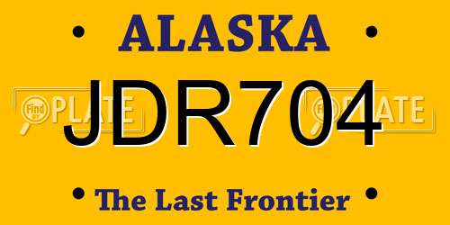 JDR704 Alaska License Plate