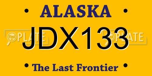 JDX133 Alaska License Plate