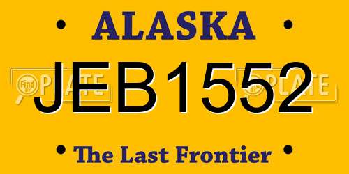 JEB1552 Alaska License Plate