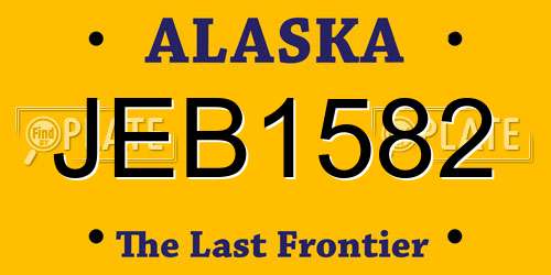 JEB1582 Alaska License Plate