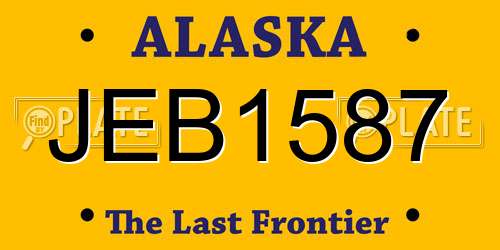 JEB1587 Alaska License Plate