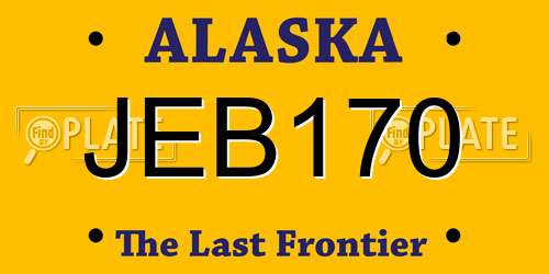 JEB170 Alaska License Plate