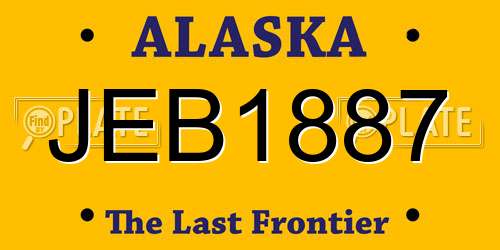 JEB1887 Alaska License Plate
