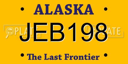 JEB198 Alaska License Plate