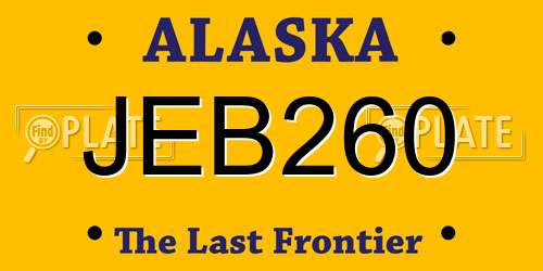JEB260 Alaska License Plate