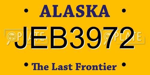 JEB3972 Alaska License Plate