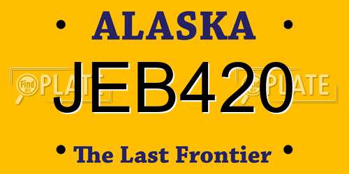JEB420 Alaska License Plate