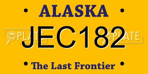 JEC182 Alaska License Plate
