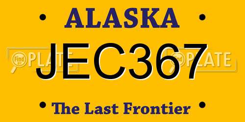 JEC367 Alaska License Plate